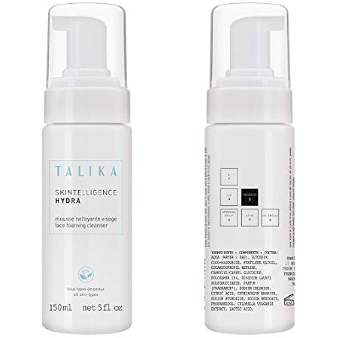 Talika MOISTURISING FACIAL CLEANSING FOAM -SKINTELLIGENCE HYDRA FACE FOAMING CLEANSER (CLEANSES, TIGHTENS PORES AND SMOOTHES) FOR ALL SKIN TYPES, 1 COUNT - Image 1